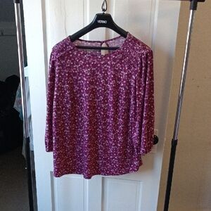 Women's Floral Blouse in Purple